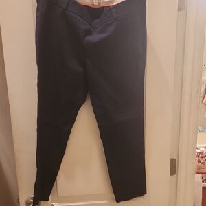 J. Crew Stretch Trousers with Coral Accent